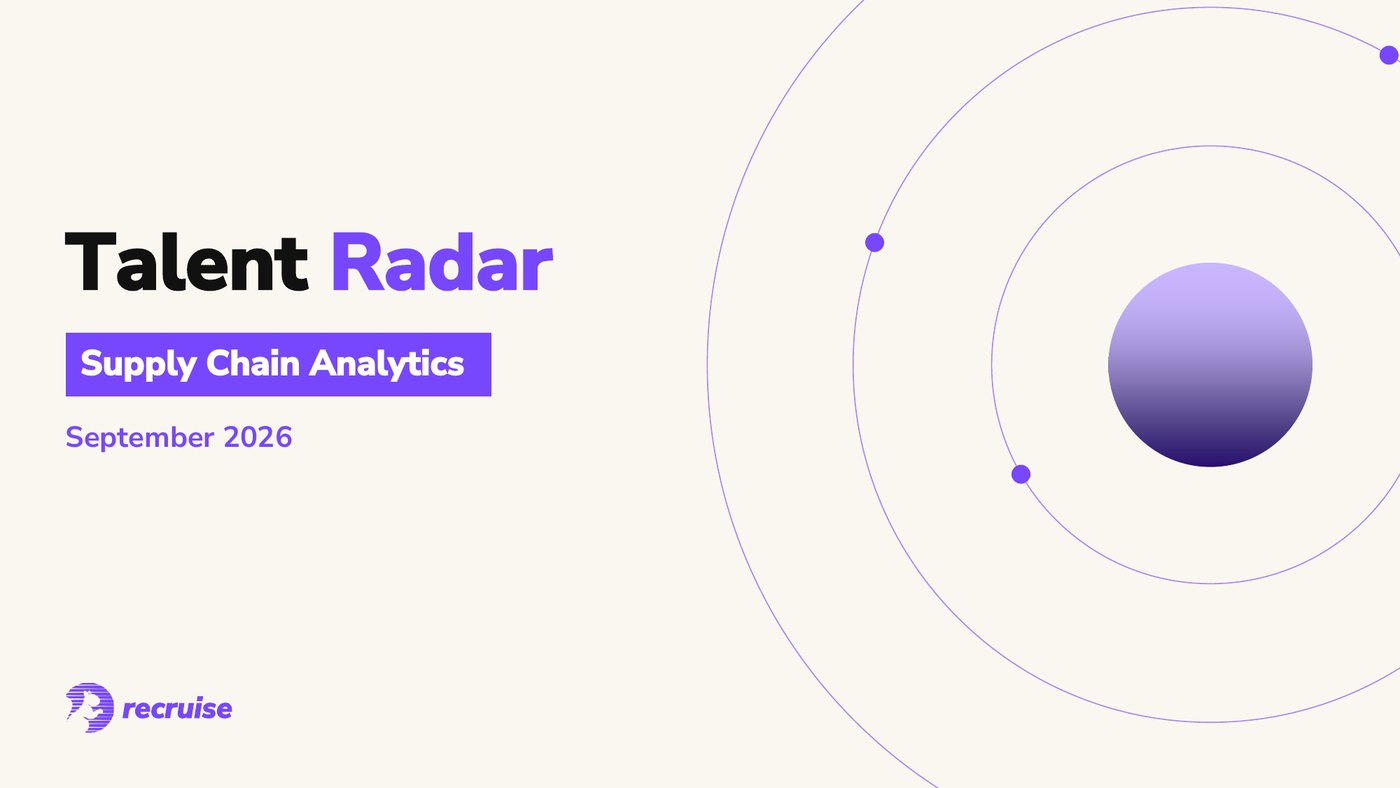 Talent Radar, Supply Chain Analytics, September 2026 cover