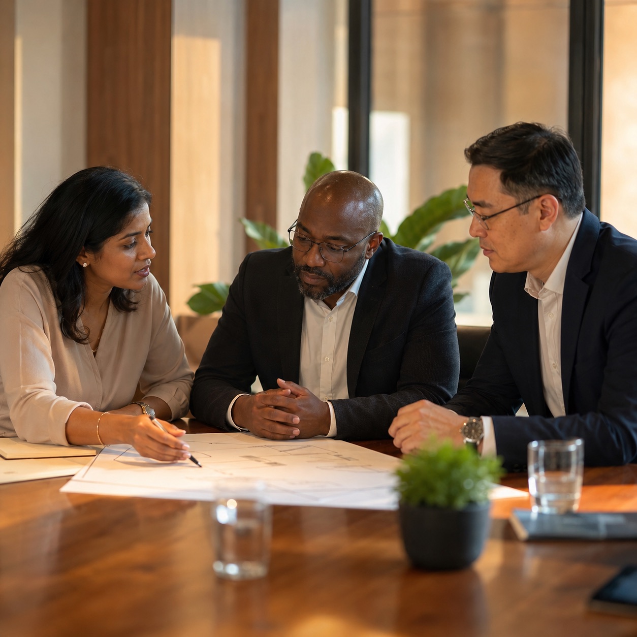 Leaders in a workforce planning session